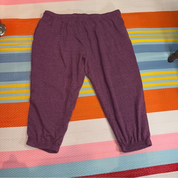 Nike Heathered Purple 3/4 leg Sweatpants Women’s Size 2X-Large - Picture 2 of 3